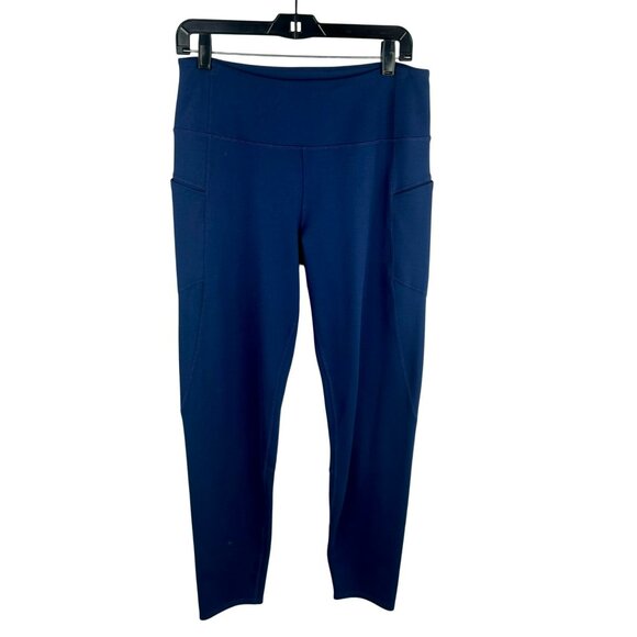 Soft Surroundings Crop Pocket Leggings Pants Women Medium Navy Blue Active‎ - Picture 1 of 8